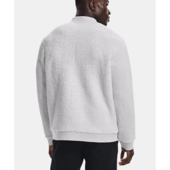 Under Armour Sherpa Bomber Jacket Gray Ultra-soft Comfort Men's Size S - Picture 5 of 10